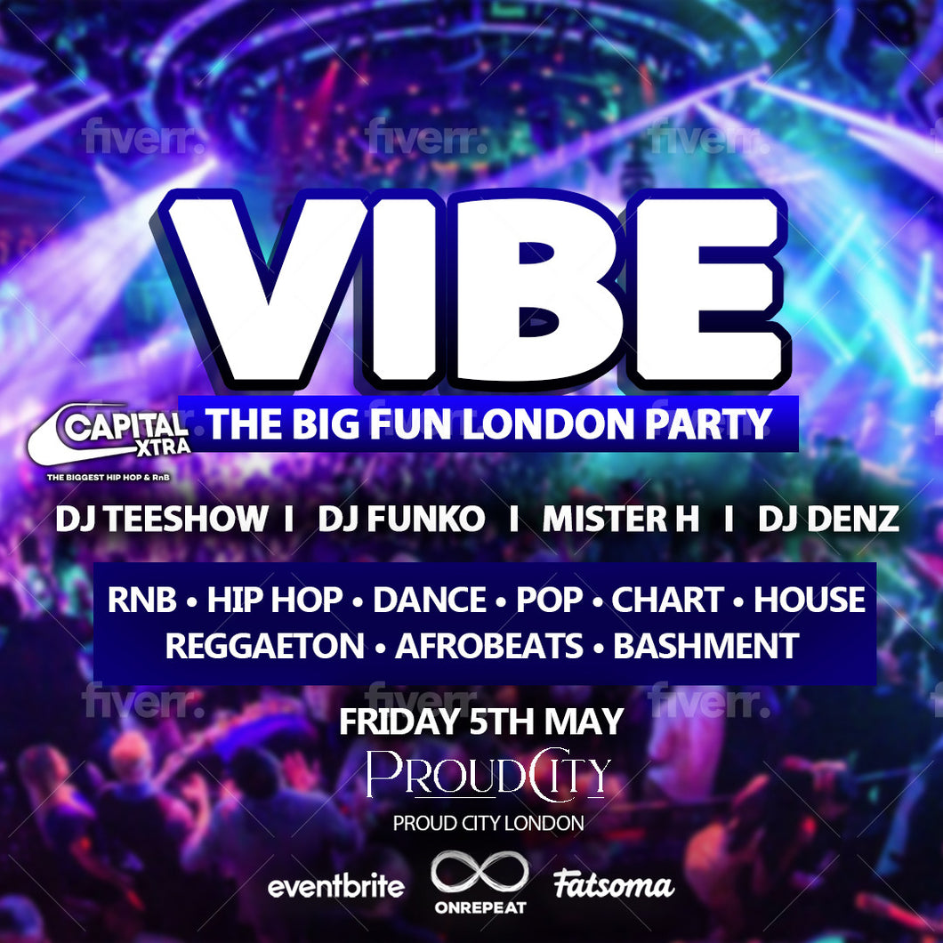 😍 VIBE ❤️ COME ENJOY VIBE THIS FUN FRIDAY 🎉🎶🕺💃 BANK HOLIDAY SPECIAL