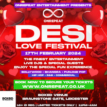 Load image into Gallery viewer, Book Your Tickets Now Because Limited Tickets 😍 The Desi Love Festival In Leicester 😍 More Than 85% Tickets Sold Out Now
