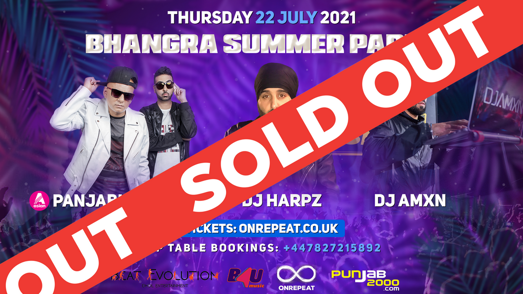 SOLD OUT! Bhangra Summer Party @Revolution Leadenhall - London (22/07/2021)